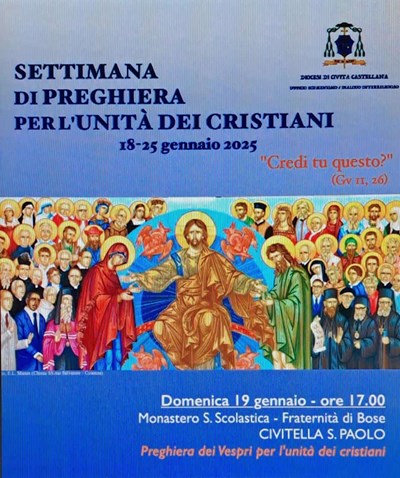 Settimana di preghiera per l'unità dei cristiani 19/01/2025